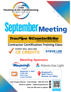 September Meeting- Mingledorff's Marietta/ Atlanta Gas Light- Trac Pipe Certification @ Mingledorff's Marietta